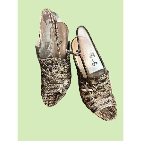 WORTHINGTON Brown/Tan 4” Slingback Heels / SZ: 9M / NWT in original box - Picture 5 of 12